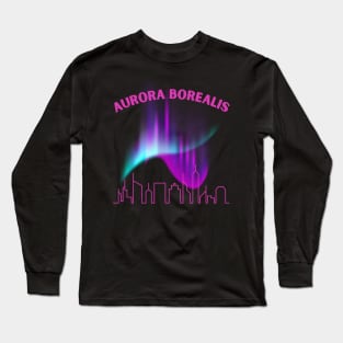 Aurora Borealis - New York City Long Sleeve T-Shirt